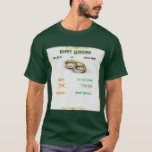 Stijlvol aangepast diep bos bruidspaar groen t-shirt (Voorkant)