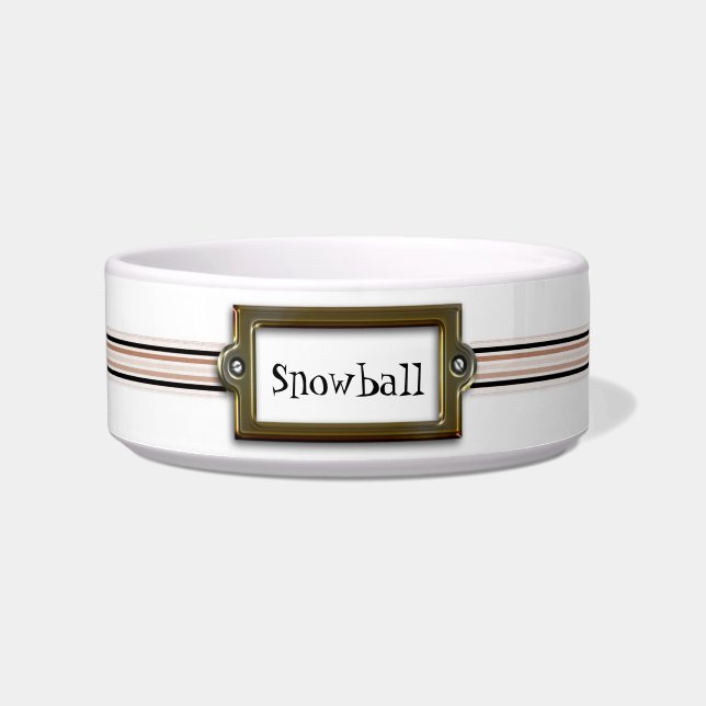 Stijlvol aangepast kattenbrood voerbakje (Voorkant)