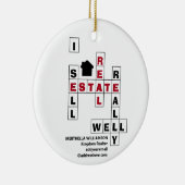 Stijlvol, aangepast kruiswoord I VERKOPEN REAL EST Keramisch Ornament (Rechts)