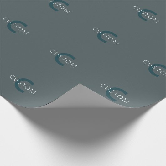 Stijlvol aanpasbare monogram sjabloon cadeaupapier (Hoek)