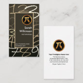 Stijlvol aantal graffiti Border Wiskunde Statistis Visitekaartje (Voorkant / Achterkant)