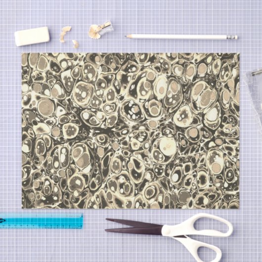 Stijlvol Abstract beige geelbruin marmeren patroon Tissuepapier (Craft)