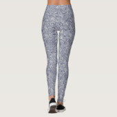 Stijlvol Abstract botanisch patroon blauw/grijs Leggings (Achterkant)
