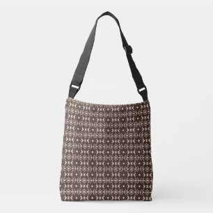 Stijlvol Abstract bruin en beige patroon Crossbody Tas
