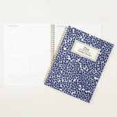 Stijlvol Abstract Floral Pattern Blue Planner (Display)