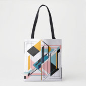 Stijlvol, abstract, gedurfd en toch subtiel geomet tote bag (Voorkant)