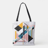 Stijlvol, abstract, gedurfd en toch subtiel geomet tote bag (Achterkant)