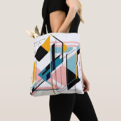 Stijlvol, abstract, gedurfd en toch subtiel geomet tote bag (Dichtbij)