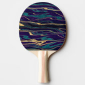 Stijlvol abstract gemarmerd verfafbeelding tafeltennisbatje (Achterkant)