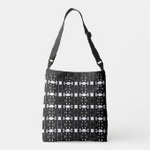 Stijlvol Abstract geometrisch zwart-wit patroon Crossbody Tas (Achterkant)