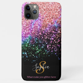 Stijlvol Abstract Glitter-persoonlijk monogram Case-Mate iPhone Case