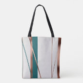 Stijlvol Abstract koper met Blauwgroen accenten Ca Tote Bag (Achterkant)