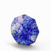 Stijlvol Abstract kunstblauw en Lila Fotoblokken (Rechts)