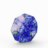 Stijlvol Abstract kunstblauw en Lila Fotoblokken (Links)