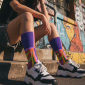 Stijlvol abstract kunstesthetisch kleurrijk sokken