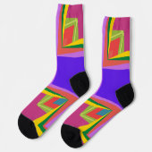 Stijlvol abstract kunstesthetisch kleurrijk sokken (Links)