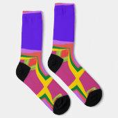 Stijlvol abstract kunstesthetisch kleurrijk sokken (Rechts)