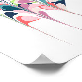 Stijlvol Abstract marmer Botanical Shapwork Poster (Hoek)