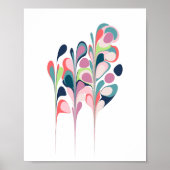 Stijlvol Abstract marmer Botanical Shapwork Poster (Voorkant)