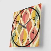 Stijlvol Abstract Mid Century Pattern Vierkante Klok (Hoek)