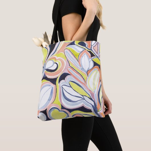 Stijlvol Abstract patroon voor botanische Waterver Tote Bag (Dichtbij)