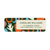 Stijlvol Abstract patroonretouradres Etiket (Voorkant)