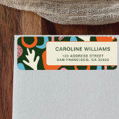 Stijlvol Abstract patroonretouradres Etiket