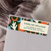 Stijlvol Abstract patroonretouradres Etiket