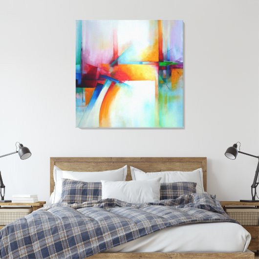 Stijlvol Abstract schilderij Acryl Modern Art Deco Canvas Afdruk (Insitu (Slaapkamer))