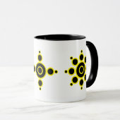 Stijlvol Abstract Sun-ontwerp Mok (Voorkant rechts)