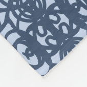 Stijlvol Abstract Tao-patroon in lichtblauwe schad Fleece Deken (Hoek)