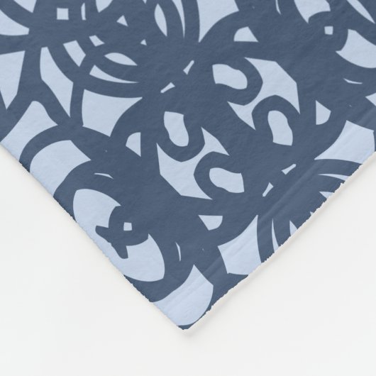 Stijlvol Abstract Tao-patroon in lichtblauwe schad Fleece Deken (Hoek)