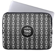 Stijlvol abstract Tao-patroon in zwart en wit