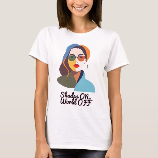 Stijlvol Abstract vrouwenportret T-shirt (Voorkant)