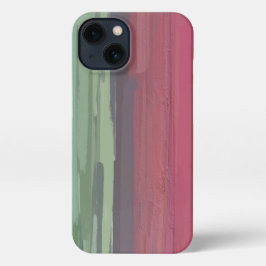 Stijlvol Abstract Watermeloen Roze en Groen iPhone 13 Hoesje
