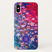 Stijlvol Abstracte sterren Monogram Case-Mate iPhone Case (Achterkant)