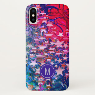 Stijlvol Abstracte sterren Monogram Case-Mate iPhone Case