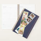 Stijlvol acht foto Strip Blue Rust, op maat gemaak Planner (Display)