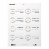 Stijlvol adres voor bedrijfsnaam Logo Etiket (Full Sheet)