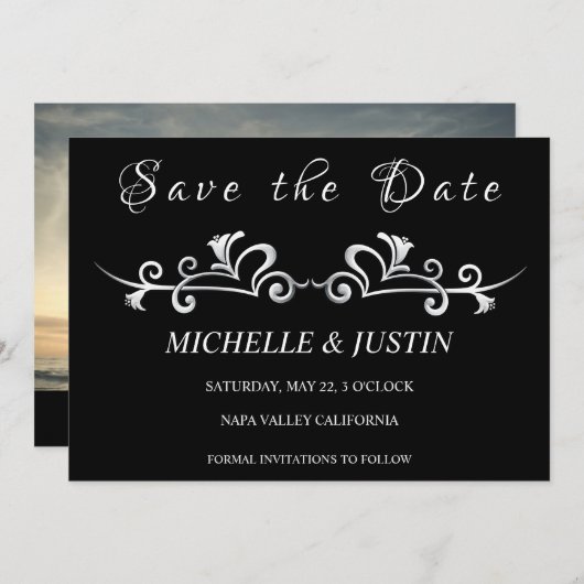 Stijlvol Afbeelding met paar Kaart (Voorkant / Achterkant)