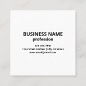 Stijlvol Afbeelding, ontwerp of zakelijk Logo-patr Vierkante Visitekaartje (Achterkant)