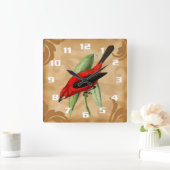  Stijlvol afbeelding voor vogels Prachtig en uniek Vierkante Klok (Huis)