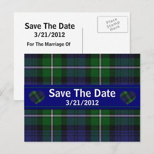 Stijlvol afgespeeld Save the Date Briefkaart (Voorkant / Achterkant)