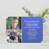 Stijlvol Afstudeerder Foto Afstuderen Uitnodiging (Staand voorkant)