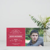 STIJLVOL AFSTUDEERDER PHOTOCARD modern afstuderen  Aankondiging (Staand voorkant)