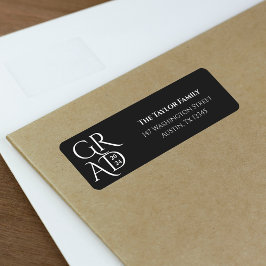 Stijlvol afstudeerfeest familie retour adres etiket