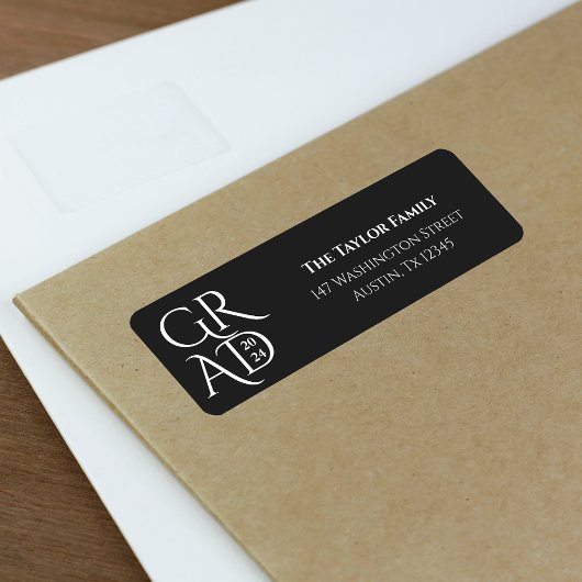 Stijlvol afstudeerfeest familie retour adres etiket