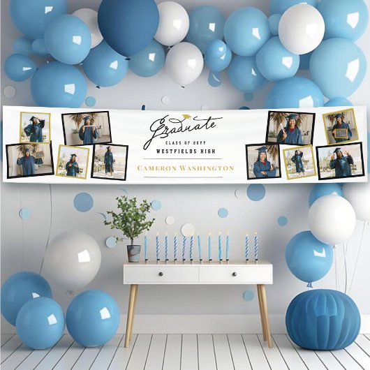 Stijlvol afstudeerscript 10 foto's afstudeerfeest spandoek