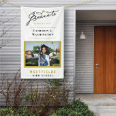 Stijlvol afstudeerscript - één foto afstudeerfeest spandoek