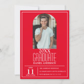 Stijlvol Afstuderen foto-uitnodiging Kaart (Voorkant)
